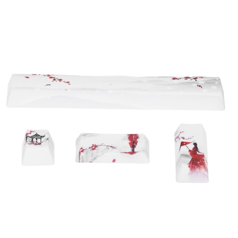 DIY Keycaps Kit Winter Snow Plum Pattern Universal Mechanical Keyboard