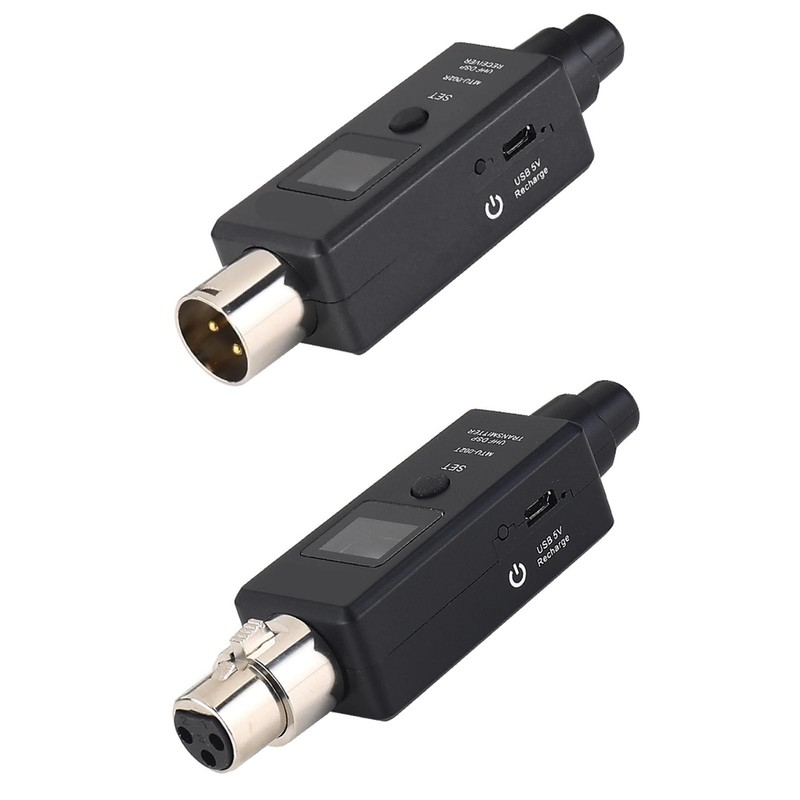 Wireless Microphone System Transmitter Receiver for Dynamic Microphone Audio Mixer