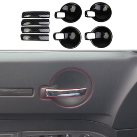 Cubierta interior de fibra de carbono para manija de puerta, accesorios para Magnum 2005-2008 para Dodge Charger 2006-2010