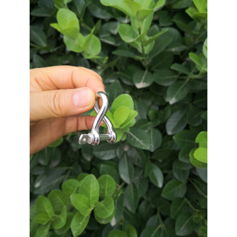 4 Pcs Stainless Steel 316 Twist Shackle 3/16" (5mm) Marine