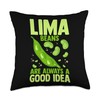 Lima Bean Funny Planting Vegetable Seeds Throw Pillow