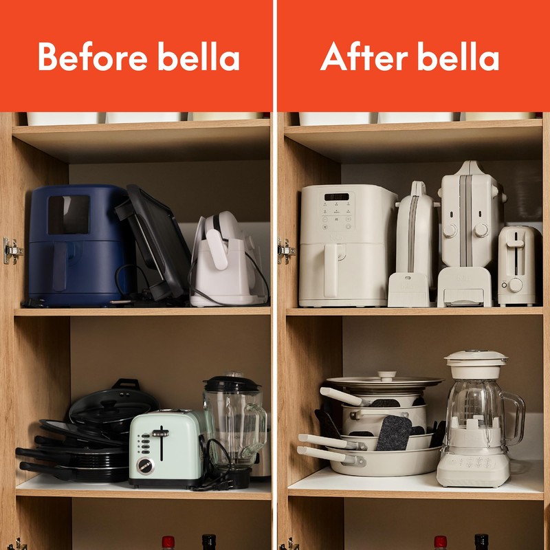 bella 8 Piece Cookware Set, Fits-anywhere™ Kitchenware w EverGood™ Ceramic