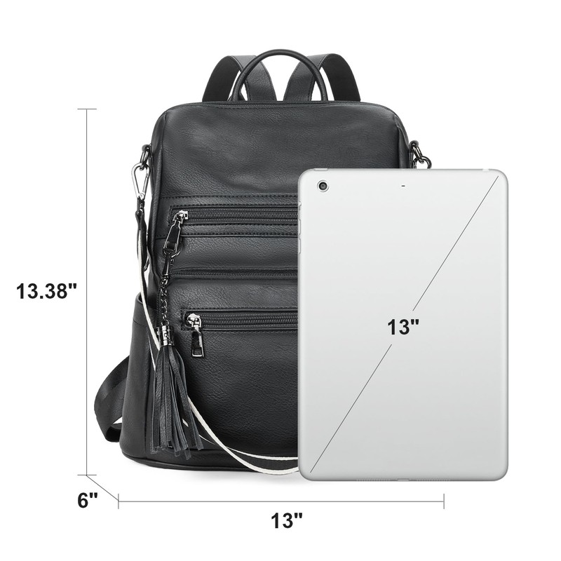 Telena Backpack for Women Vegan Leather Backpack Large Travel Backpack,