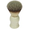 Shaving Brush Synthetic Bristles Acrylic Handle White Height 9.5 cm