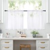MIULEE 2 Panels Kitchen Tiers Half Window Sheer Curtains Rod