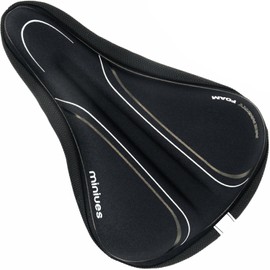 Generic Bike Seat Cover Memory Foam Cushion, Comfortable Soft Bicycle Saddle Cover, Black, Universal Fit, Bicycle