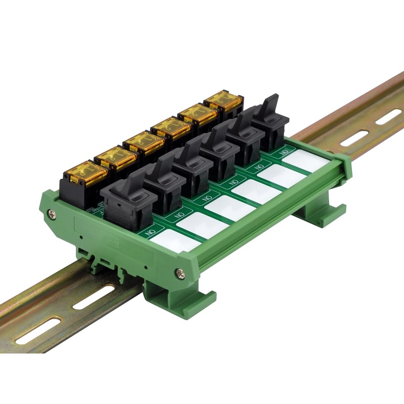 DIN Rail Mount Paddle Rocker Switch Module, 10Amp 250VAC /