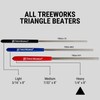 Treeworks Chimes TREbtr-HVY Heavy Studio-Grade Stainless Steel Triangle Beater/Striker, Red