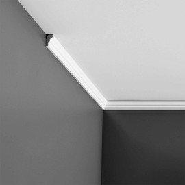 Orac Decor CX111 High Impact Polystyrene Crown Moulding, Primed White. Face: 1-1/8", Length: 78" (6 Pack)
