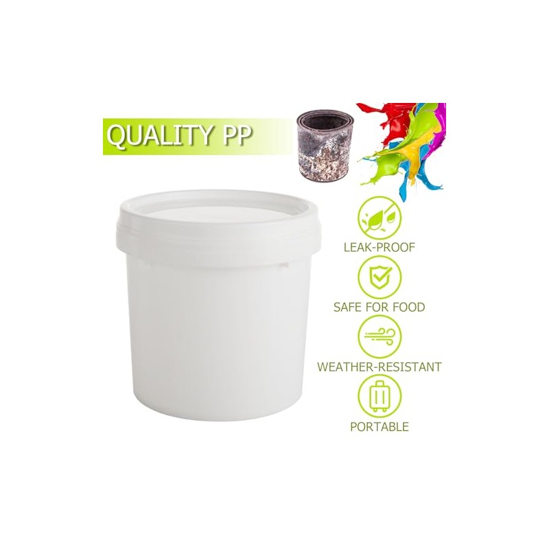 AKOLAFE 20 Pack Paint Buckets for Painting Empty Paint Cans