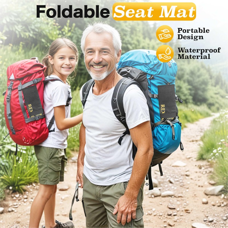 REXZONO Folding Sit Mat - Waterproof, Moisture-Resistant, Portable Sitting Cushion.