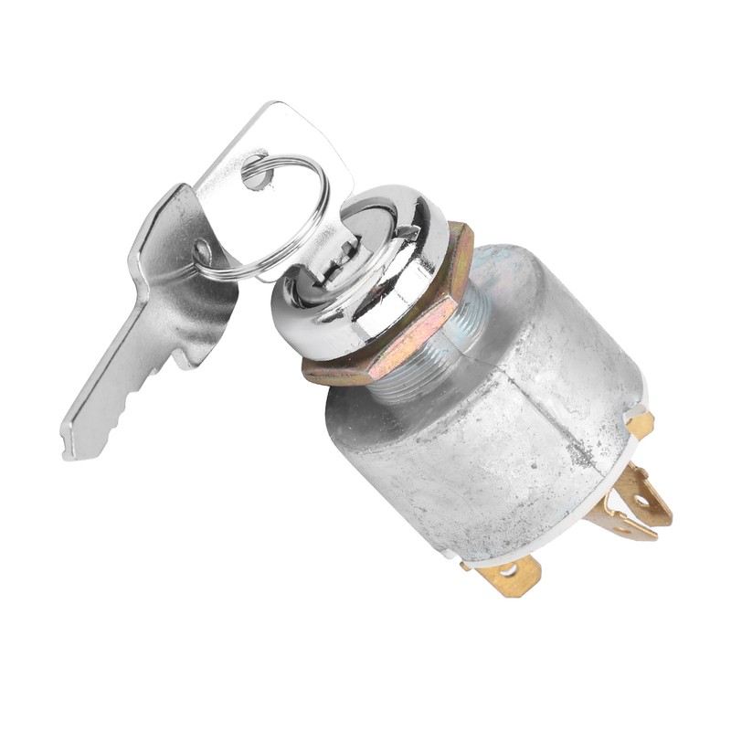 Universal Ignition Switch Lock Cylinder with Keys Aluminum Alloy Replacement