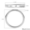 TJC White Diamond Band Ring In Platinum Plated 925 Sterling