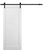 Sliding Barn Door with Hardware | Quadro 4111 White Silk