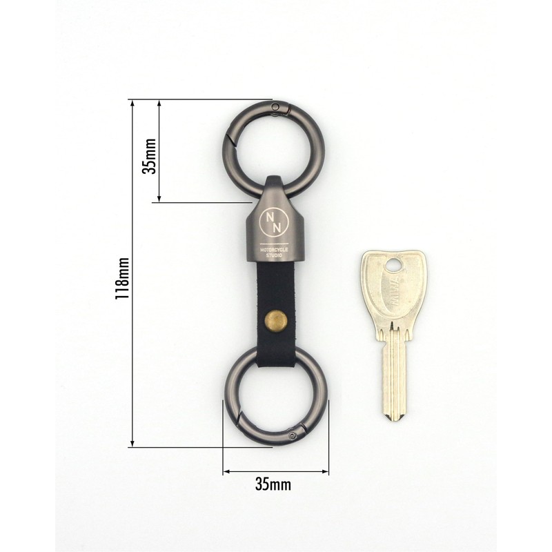 NONINA Engine Design Key Chain Set, Braun