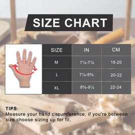 HANDLANDY Fingerless Work Gloves for Men, Half Finger Working Glove Grip Shock-Absorbing Breathable Uwrist TPR Anti-collision Gloves for Mens & Women (Black, XL)