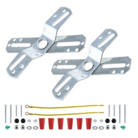 MEETOOT 2 Sets Luminaire Mounting Bracket Swivel Lighting Crossbar Luminaire Crossbar Silver Cross Plate Suitable for Pendants Ceiling Light Wall Light and Fan Light