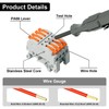 5Pcs DIN Terminal Blocks, 4 Conductor Compact Wire Conductor Splicing