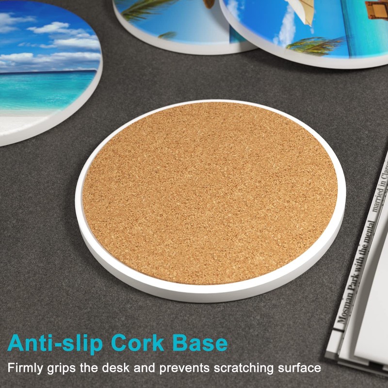 Nipichsha Coasters for Drinks, Set of 6 Cute Absorbent Ceramic