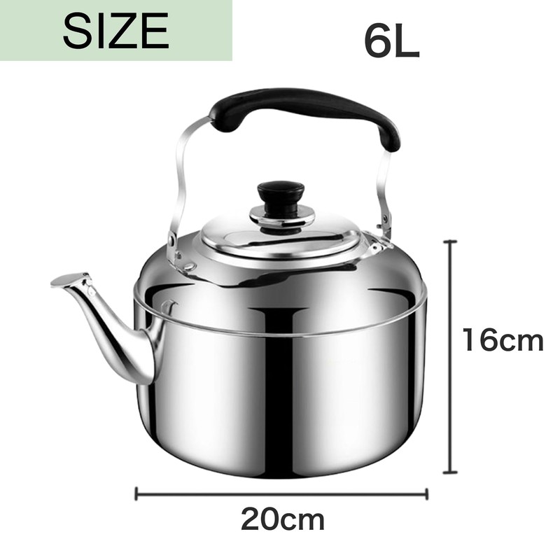 Asdays Kettle, 4 Liter, Gas & Fire, Compatible with All