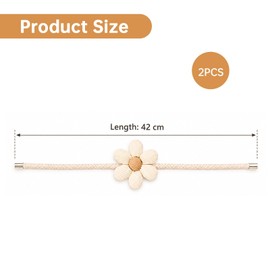 2 Pack 42cm Flower Magnetic Curtain Tiebacks for Living Room Bedroom Office