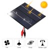 2W 12V Solar Panel with Clips Polycrystalline Silicon Solar Cell