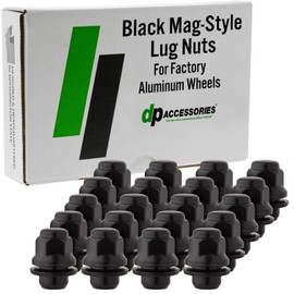DPAccessories Lug Nuts Compatible with 2004-2010 Toyota Sienna | Black OEM Style | Factory Aluminum Wheels Only | Set of 20 Wheel Nuts | DTOSIE02F-BK/1