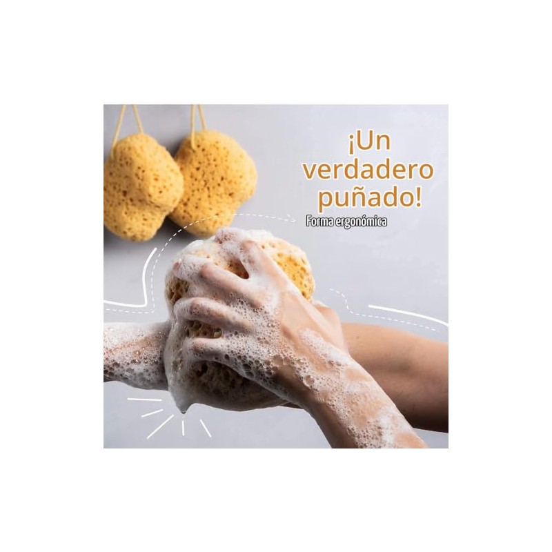 myHomeBody Esponja de baño de alta calidad, esponja de lufa