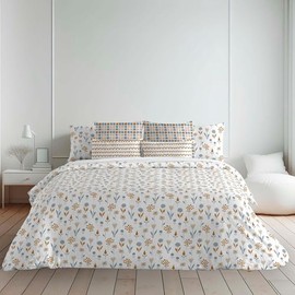 BELUM | Duvet Cover for Bed: 200 x 200 cm | Fabric: 100% Organic Cotton 175 Thread Count | Oeko-Tex Certified | Model: Alkamar