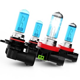 QIPEIZSP compatible with Chevy EQUINOX 2018-2021 halogen headlight bulbs, 9012/HIR2 High Beams/Low Beams+ H11/H8/H9 halogen Fog Light Bulbs, Pack of 4