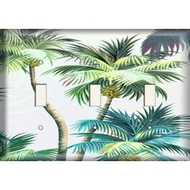 Three Switch Plate - Palm Trees 15
