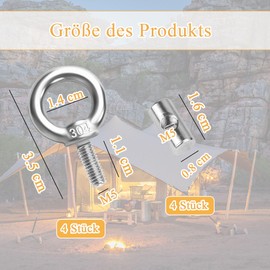 NISENTIA Pack of 4 Piping Stoppers, 8-10 mm Stopper for Piping Rail, Piping Strips Stopper, Stainless Steel Piping Stopper, 8 mm Accessories, Awning Rail Stopper for Caravan, Motorhome, Campervan