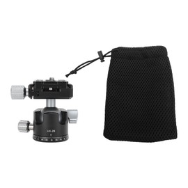 Ball Head 360 Degrees Panoramic Aluminium Alloy 6KG 13.2lb Load with Universal Quick Release Plate 3/8in Thread Mount Tripod Head