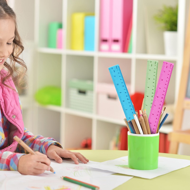 Belle Vous 24 Pack School Ruler - 30cm/11.81 inches -