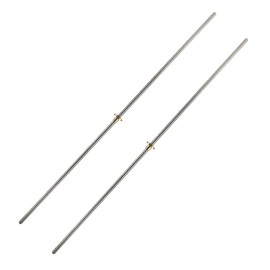 QWORK 2 Pack T8 600mm Lead Screw and Brass Nut (Acme Thread, 4 Starts, 2mm Pitch, 8mm Lead) Used in 3D Printer