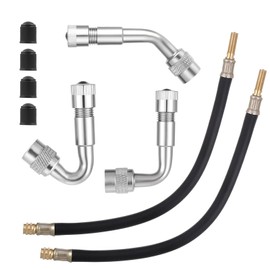 12 Inch Tire Valve Extender Extension Adaptor Valve Dually Valves Stem Extenders 45 90 135 Degree Brass Tire Valves Extensions Adapter for Universal RV Cars Truck Motorcycle Bike Scooter