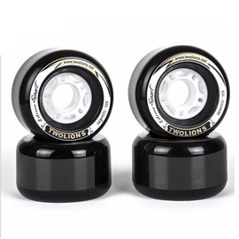 Twolions - Ruedas de repuesto para patines Freeline (poliuretano de 72 x 44 mm), color negro, 72 x 44 mm