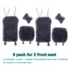 OGLAND 2 Pack Fur Fluffy Sheepskin Car Seat Covers for