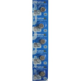 Strip of 5 Genuine Fresh Renata 393 SR754W Swiss Made Silver 1.55v Batteries