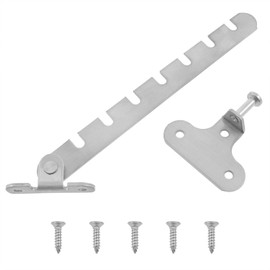 AYLIFU Adjustable Window Latch Window Opener Window Current-limiting Latch 7 Slots with Screws Silver Color Suitable for All Kinds of Doors and Windows 1pcs