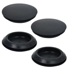 EASYEAH 4PCS Rubber Plugs for Round Holes - 2"(50mm) Black Snap in Locking Hole Plugs, Rubber Hole Plugs for Automotive, Industrial & Furniture Waterproof Sealing Round Silicone Stopper
