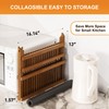 Greenual Teak Dish Drying Rack with Utensil Holder, 2 Tier