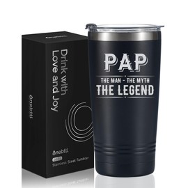 Onebttl Grandpa Gifts Tumbler, Grandfather Presents from Granddaughters Grandsons for Father's Day Christmas Birthday, Stainless Steel Cup with Lid, 20oz/590ml - Pap Gifts, GNPA20MUG-09-PAP