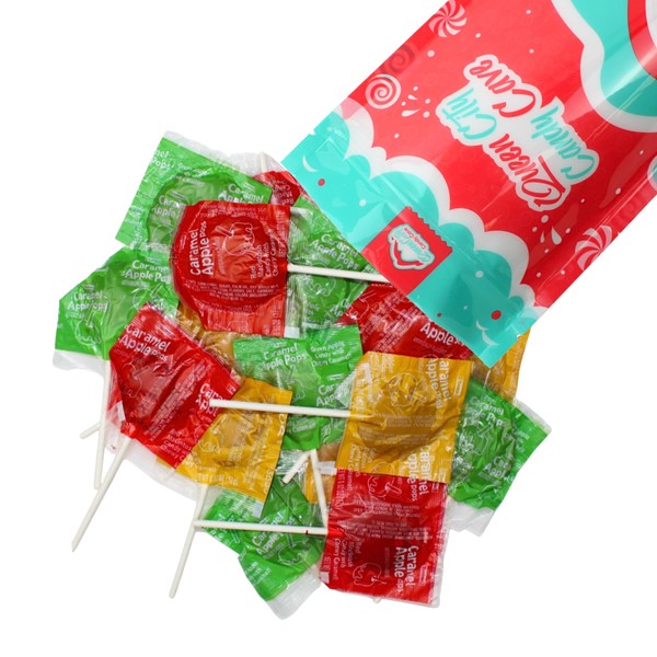 Assorted Caramel Apple Lollipops, Delicious Fall Flavored Caramel Apple Suckers