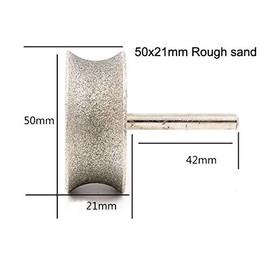 Shank Diamond Concave Polishing Grinding Head Abrasive Tool Jade Ring Bracelet Polishing Grinding Caving Wheel Jade Carving-15mm Rough Sand