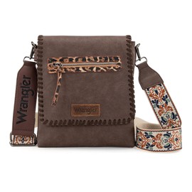 Wrangler Crossbody Bags for Women Satchel Purse Medium Shoulder Handbags with Detachable Guitar Straps,WG72-9360CF