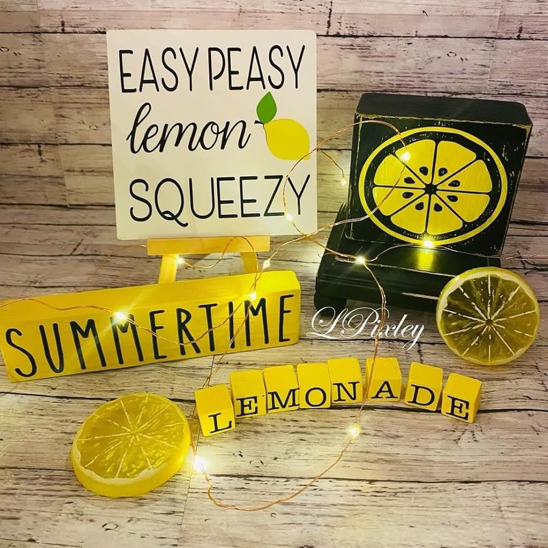 RDNKVB Pack of 10 Artificial Lemon Slices Plastic Fake Lemon