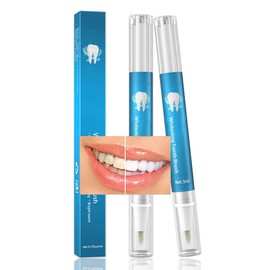 Teeth Whitening Pen (2 Pcs), 20+ Uses, Teeth Whitening Kit, Teeth Whitening Gel Pen Teeth Whitener, Effective, Painless, No Sensitivity, Travel-Friendly, Easy to Use, 2 x 5ml