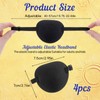 JJUNW Pack of 4 Black Eye Patches, Medical Eye Patch