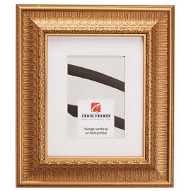 Craig Frames Maximus, 18 x 24 Inch Picture Frame Matted to Display a 12 x 18 Inch Photo, Roman Gold
